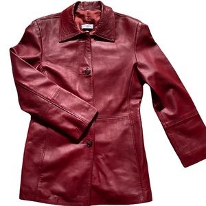 At.Anthony Lamb Leather Blazer Sz S-M